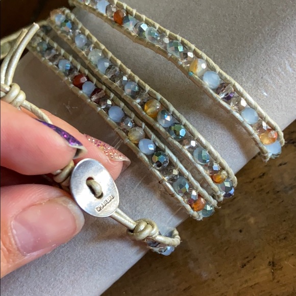 Chan luu wrap silver mixed bead bracelet - Picture 2 of 2